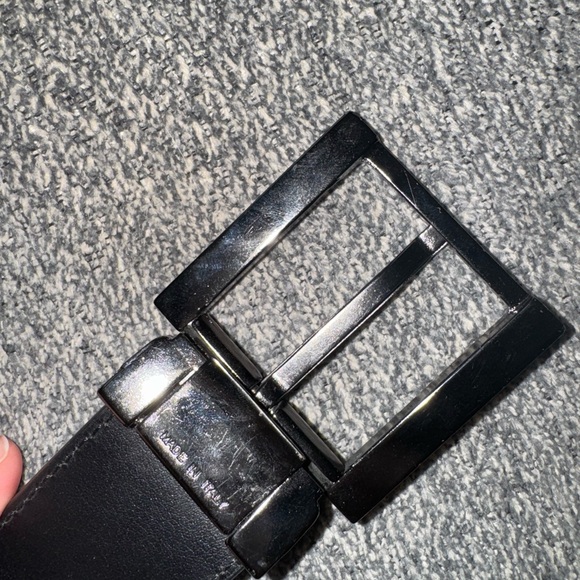 Versace Men’s Black Leather Belt - Picture 4 of 7